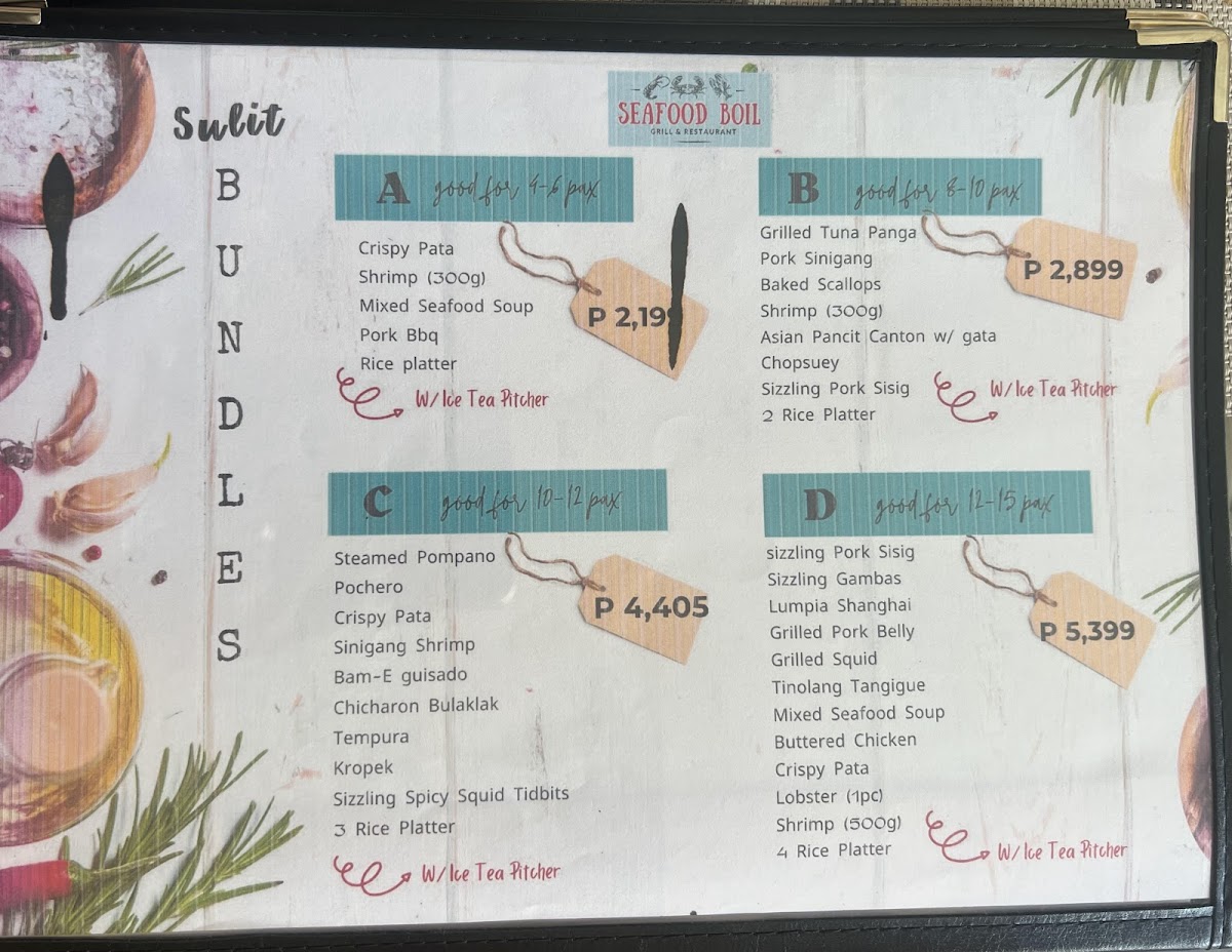 Seafood Boil Grill & Restaurant - Mandaue Photo Menu 8
