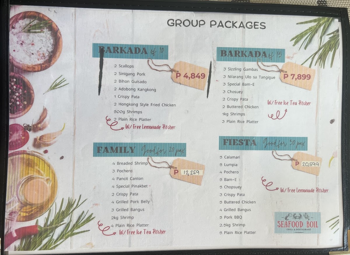 Seafood Boil Grill & Restaurant - Mandaue Photo Menu 9
