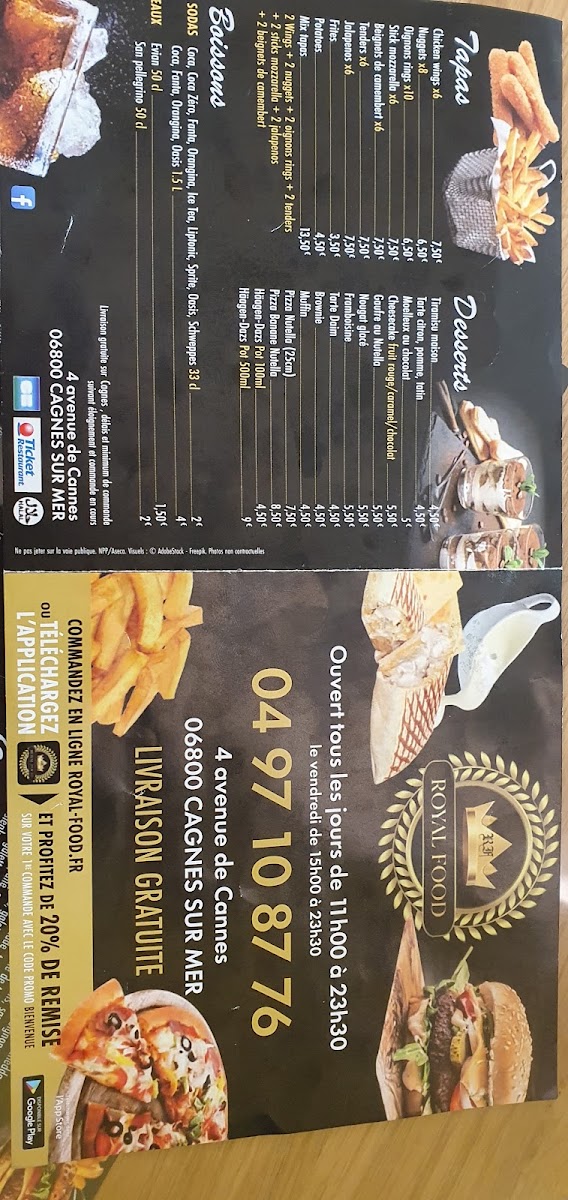 ROYAL FOOD cagnes-sur-mer Photo Menu 6