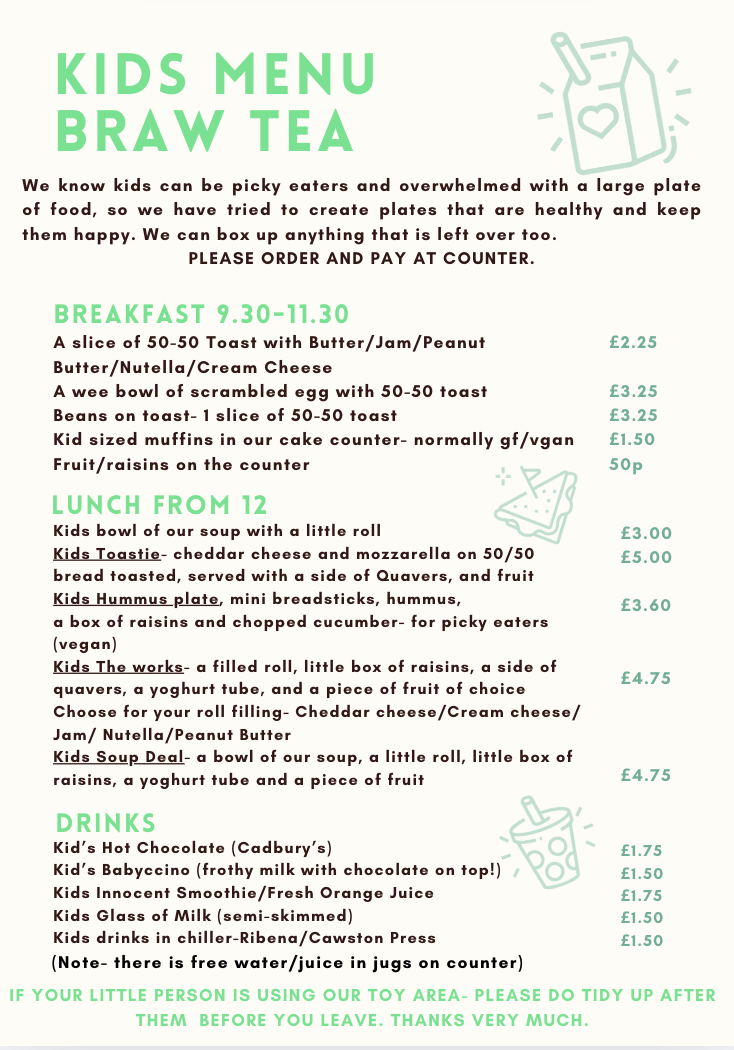 Braw Tea Cafe Photo Menu 1