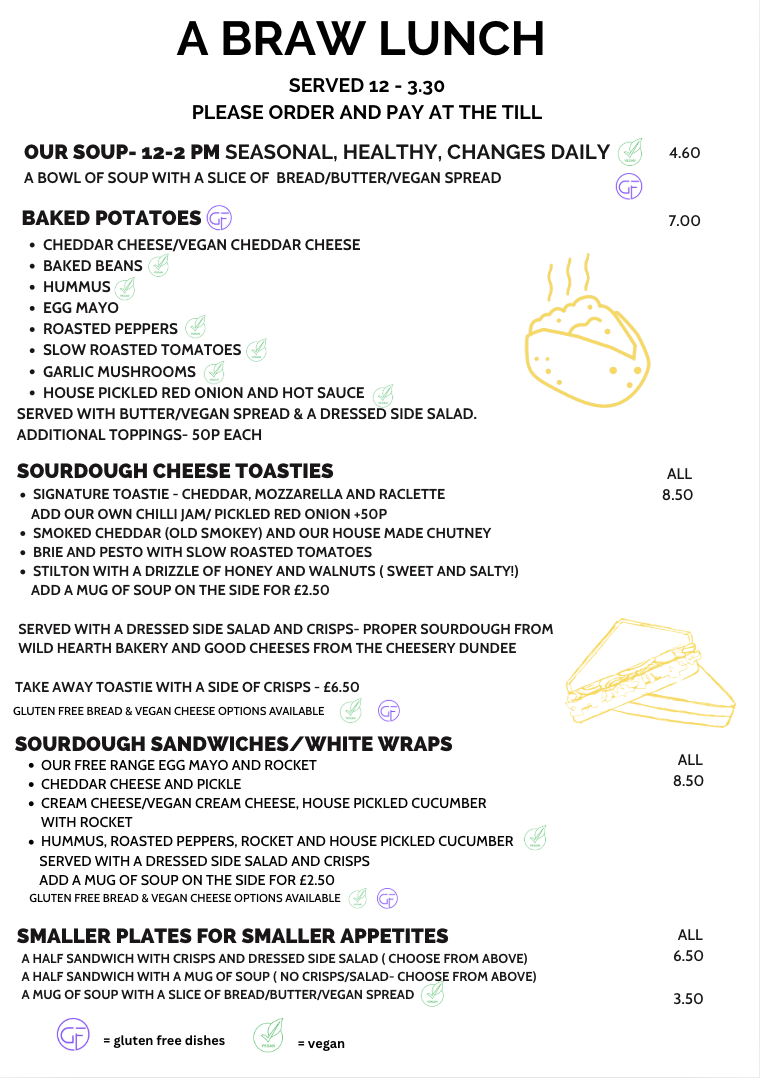 Braw Tea Cafe Photo Menu 3