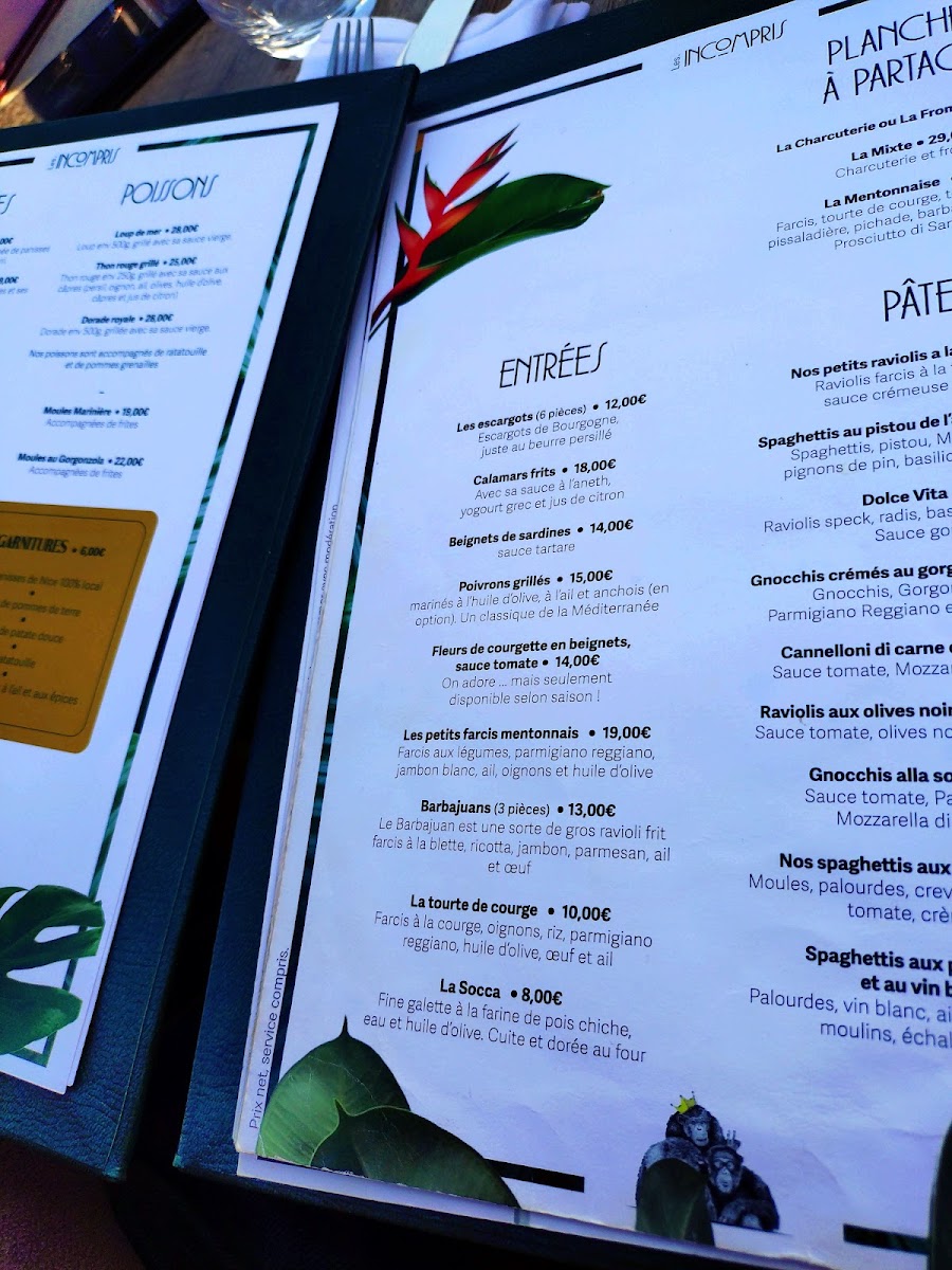 Les Incompris Photo Menu 4