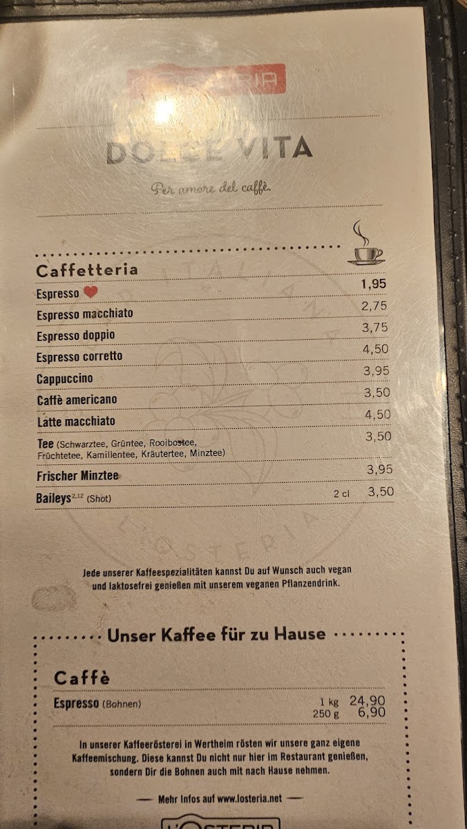 L´Osteria Rosbach vor der Höhe Photo Menu 6