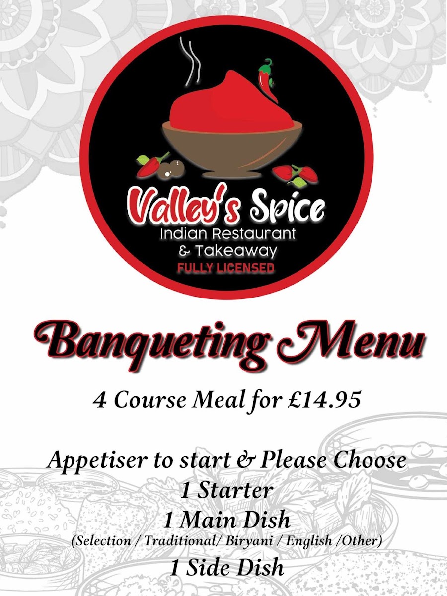 Valley's Spice Indian Restaurant & Takeaway Photo Menu 10