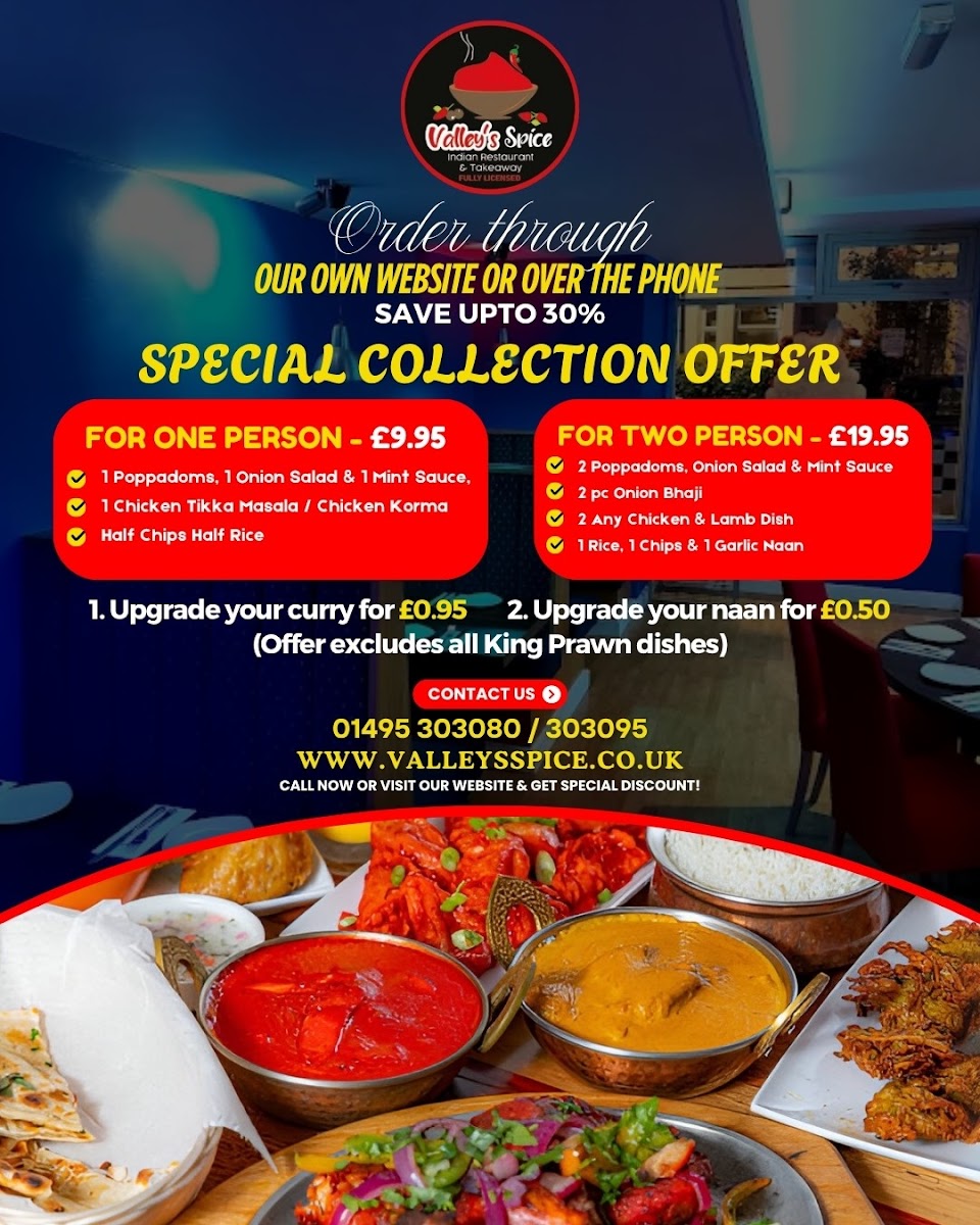 Valley's Spice Indian Restaurant & Takeaway Photo Menu 6