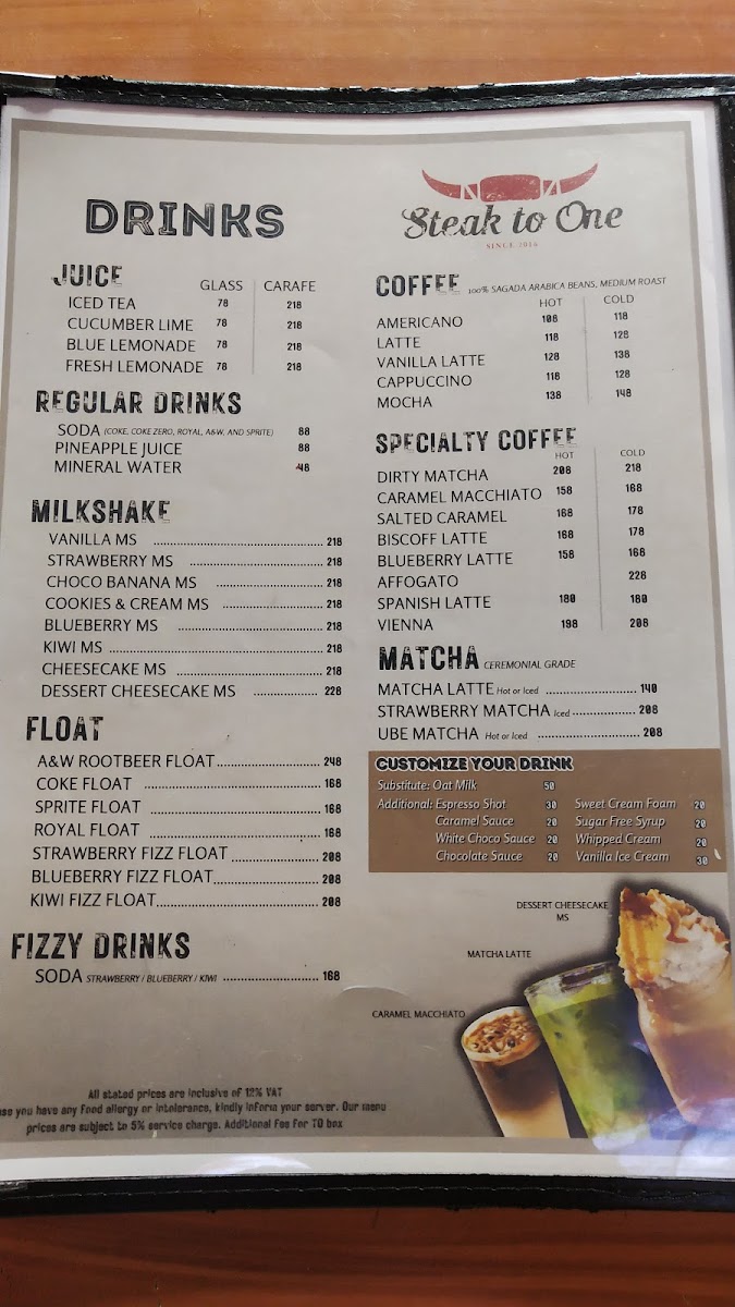 Steak to One - Maginhawa (Main) Photo Menu 1