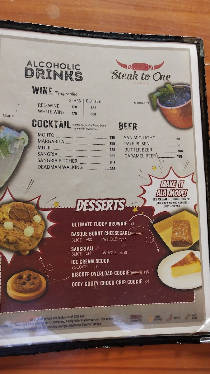 Steak to One - Maginhawa (Main) Photo Menu 10