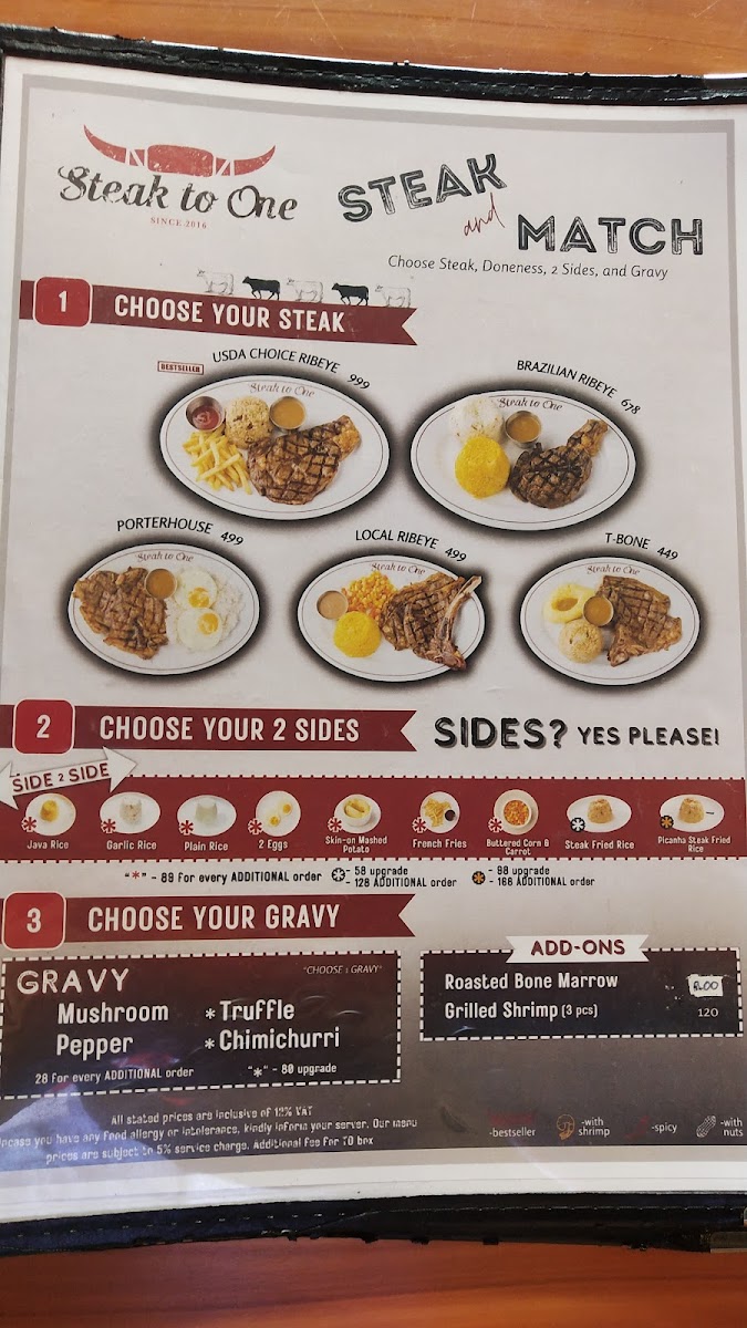 Steak to One - Maginhawa (Main) Photo Menu 2