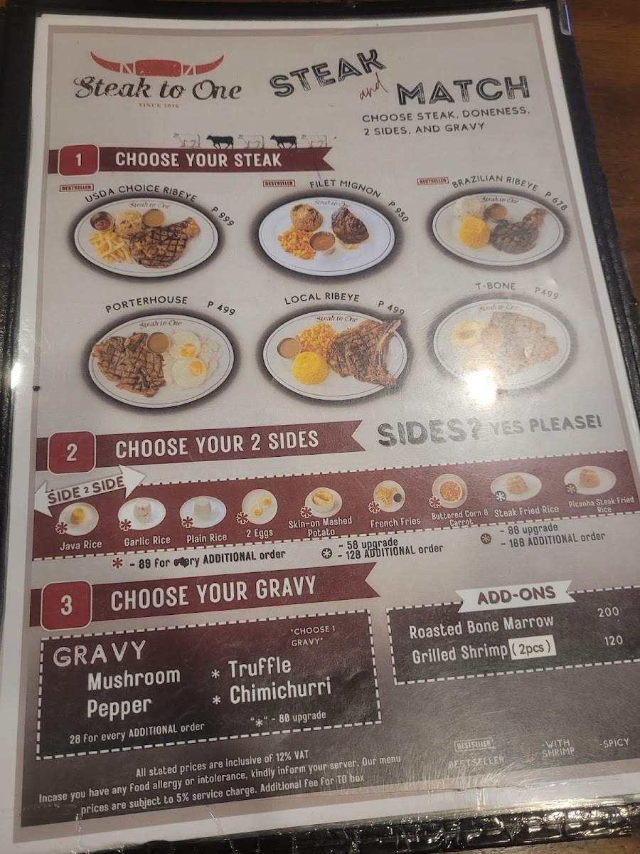 Steak to One - Maginhawa (Main) Photo Menu 3