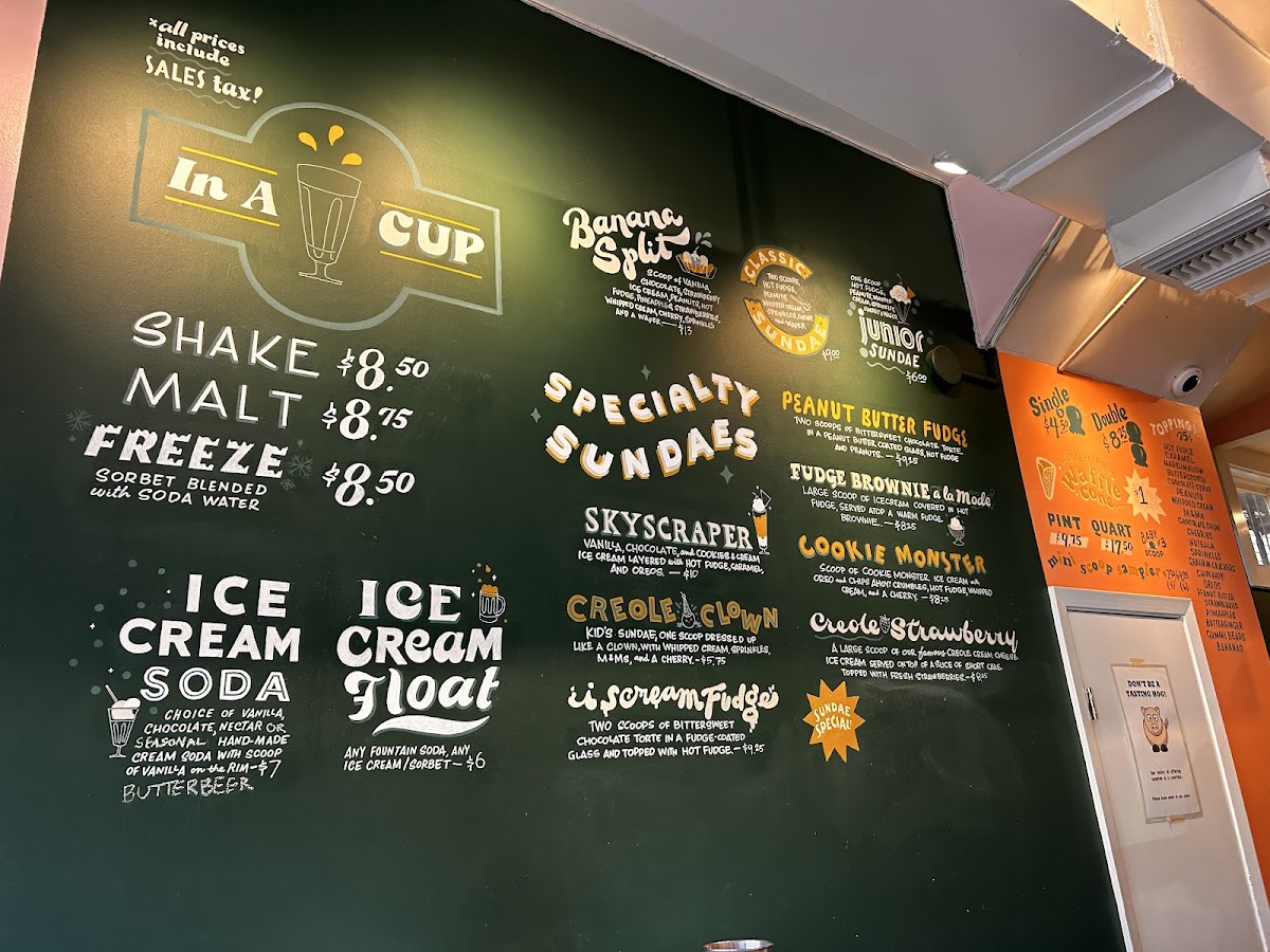 Creole Creamery Photo Menu 2