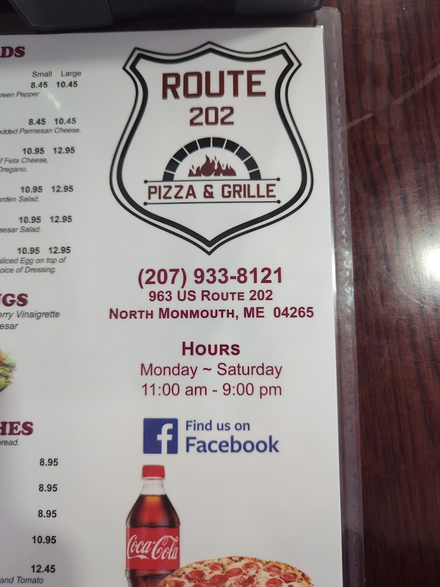 Route 202 Pizza & Grille Photo Menu 1