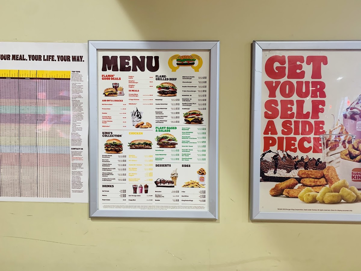 Burger King Sunnybrae Photo Menu 2