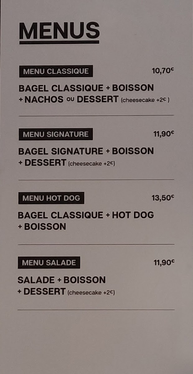 Bagel & Cream Photo Menu 3