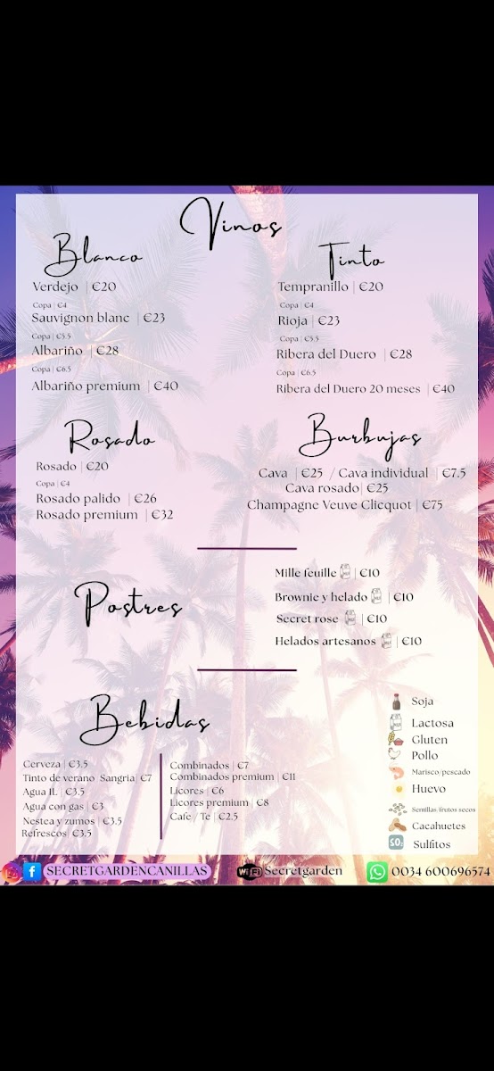 Secret Garden Restaurant Photo Menu 2