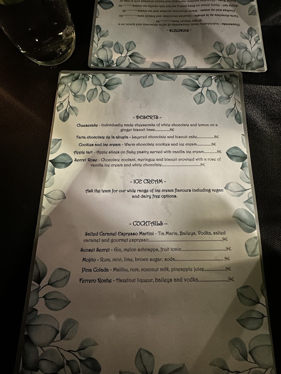 Secret Garden Restaurant Photo Menu 9