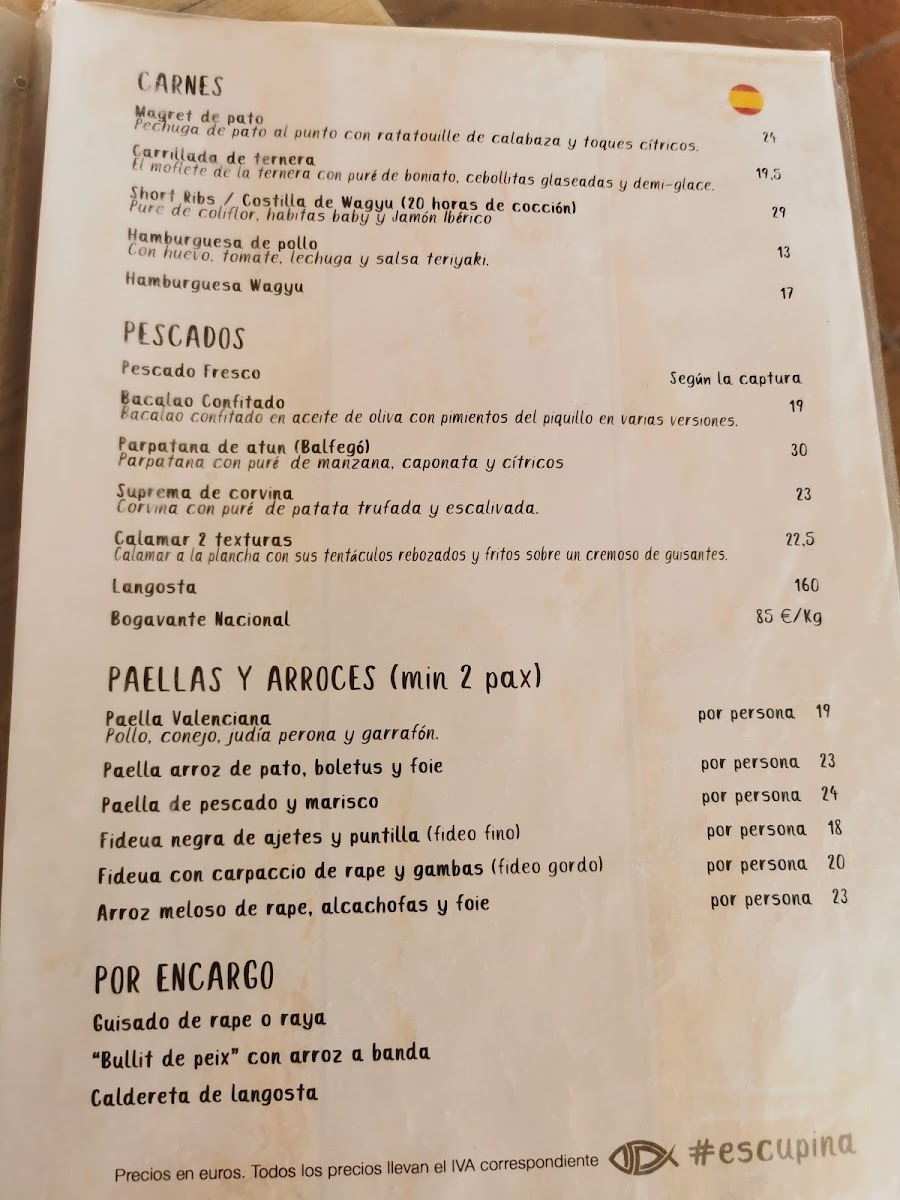 Restaurant Es Cupina Photo Menu 5