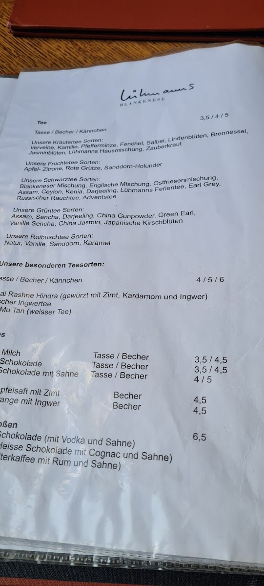 Lühmanns Teestube Photo Menu 10