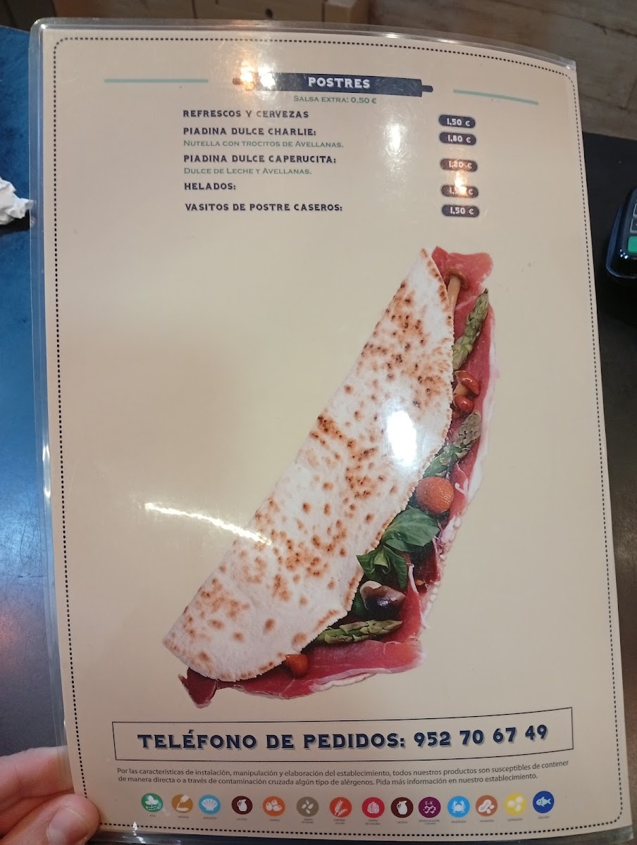 Piadine Photo Menu 6