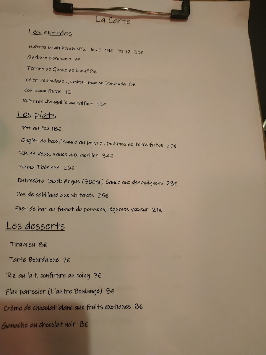 Restaurant Coinstot Vino Paris 2 Photo Menu 2