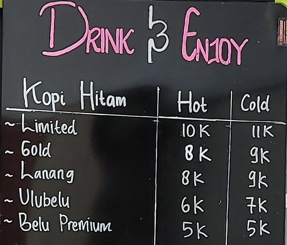 Ulubelu Coffee Store JKT Photo Menu 4