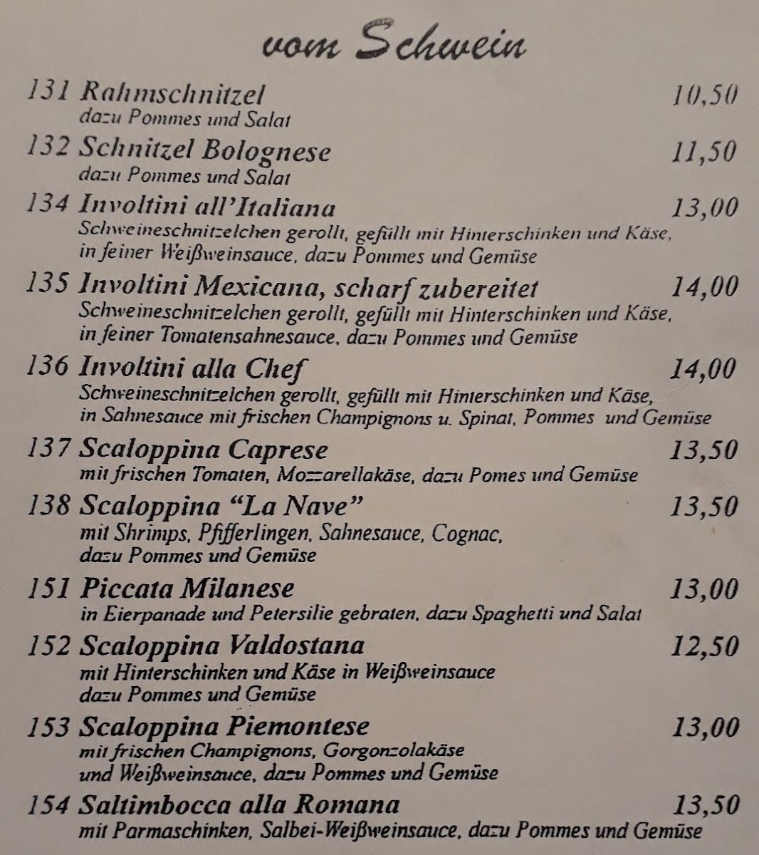 La Nave Photo Menu 1