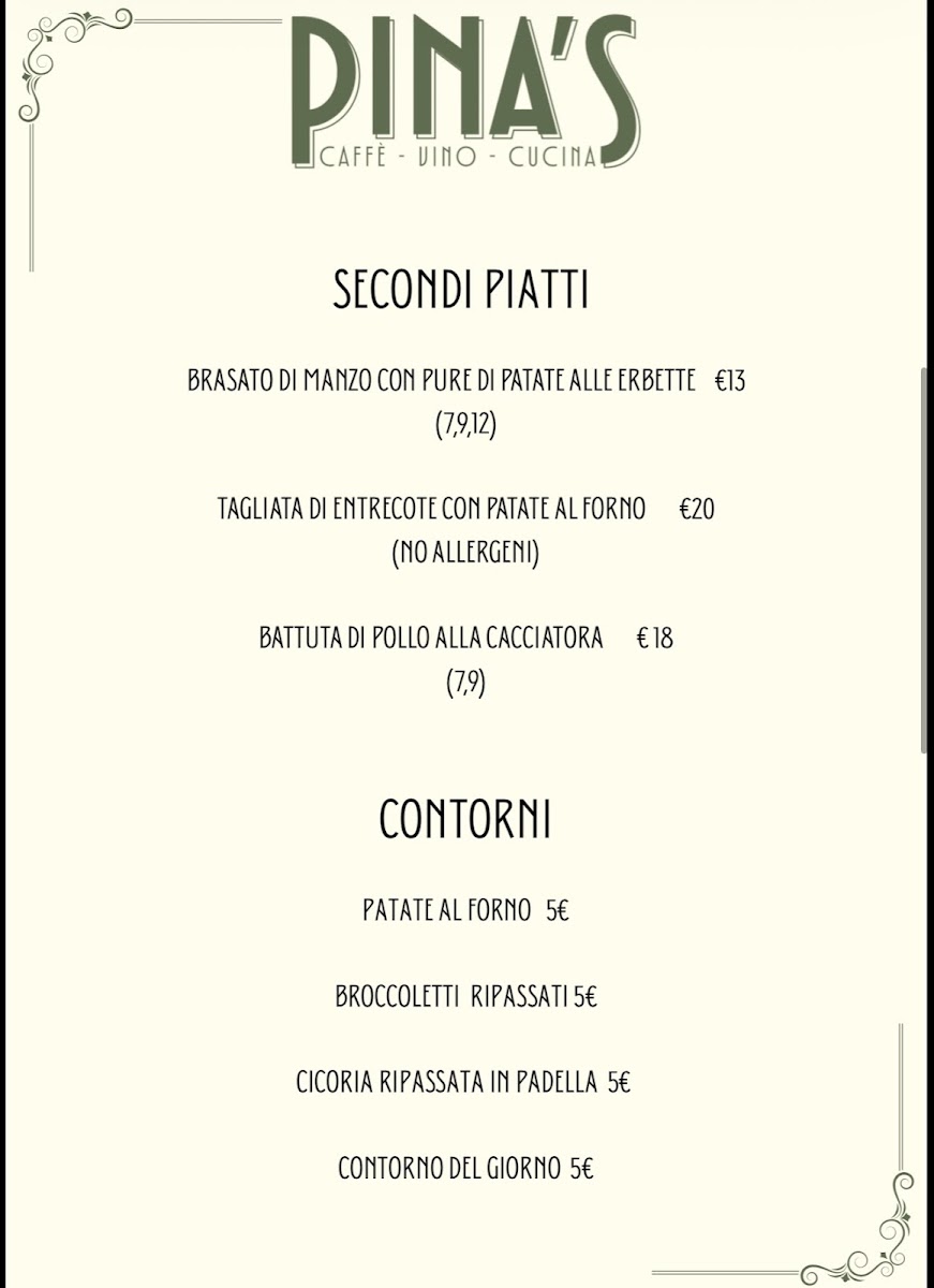 Pina's | Caffé vino e cucina Photo Menu 4