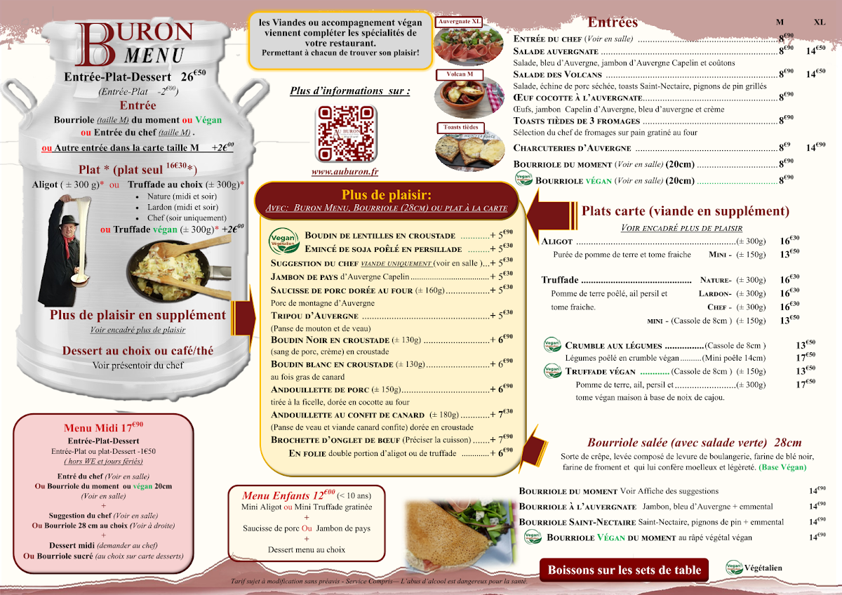 Au Buron Photo Menu 1