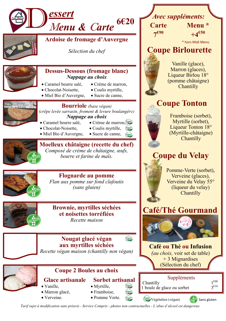 Au Buron Photo Menu 3