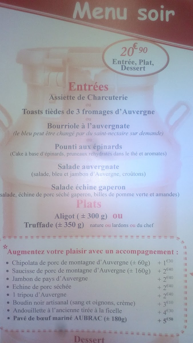 Au Buron Photo Menu 7