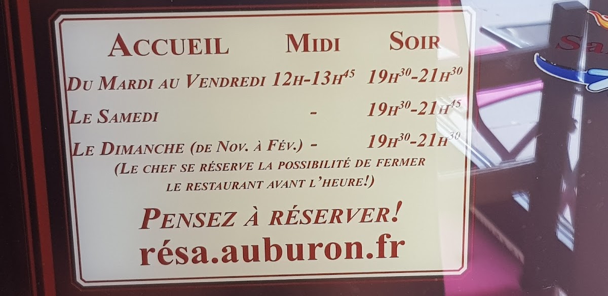 Au Buron Photo Menu 8
