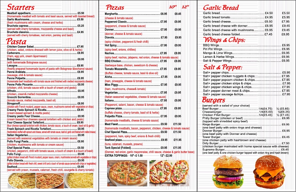 Ainsdale Pasta & Pizzeria Photo Menu 1