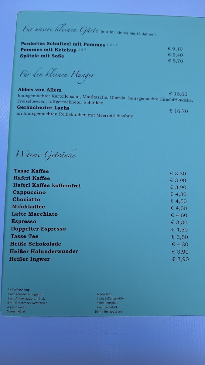 Waldgasthof Weiler Hütte Photo Menu 1