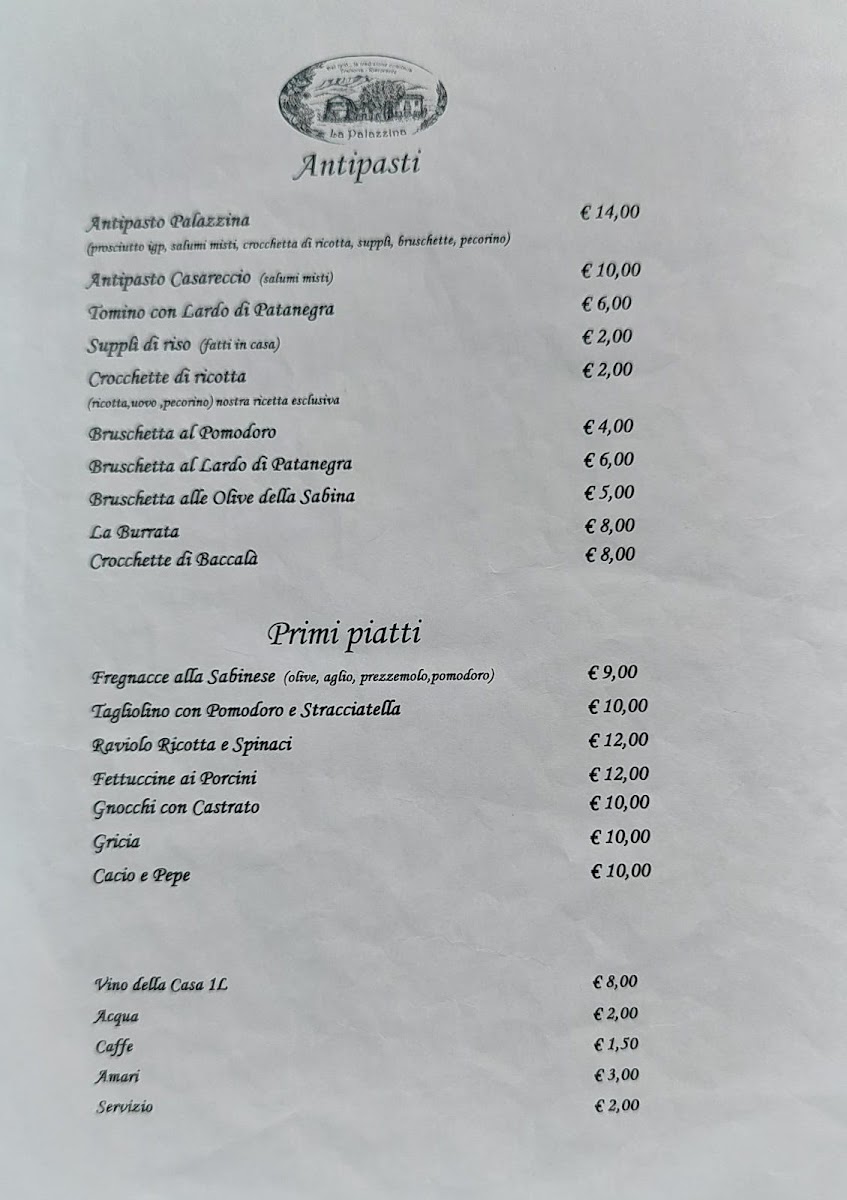 Trattoria La Palazzina Photo Menu 1