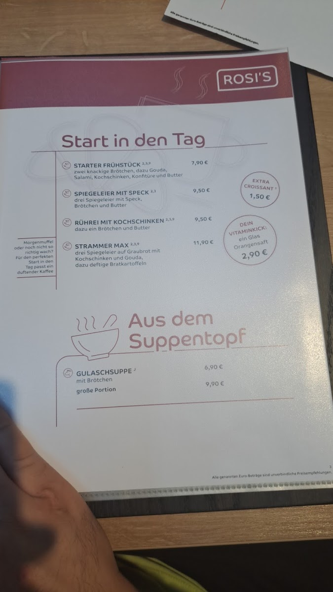 ROSI'S Schnelldorf Photo Menu 3