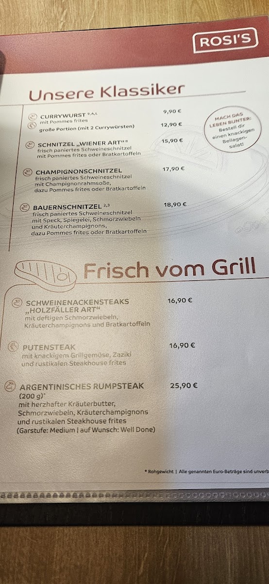 ROSI'S Schnelldorf Photo Menu 9