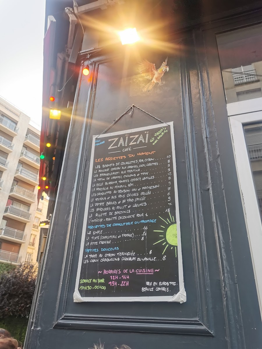 ZAÏ ZAÏ CAFÉ Photo Menu 2