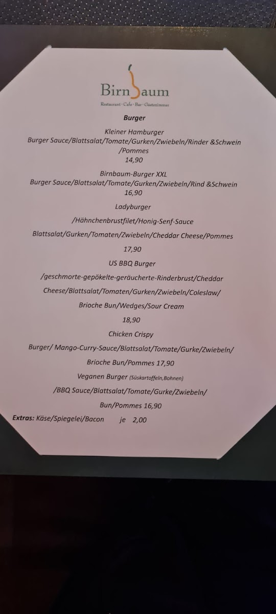 Birnbaum Restaurant Gästezimmer Photo Menu 5