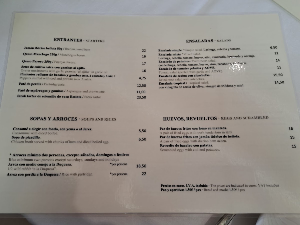 Restaurante Venta la Duquesa Photo Menu 7