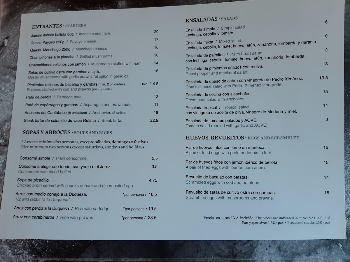 Restaurante Venta la Duquesa Photo Menu 8