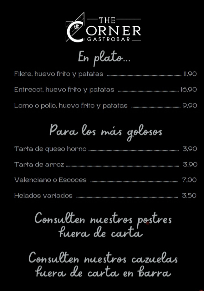 The Corner gastrobar Photo Menu 4