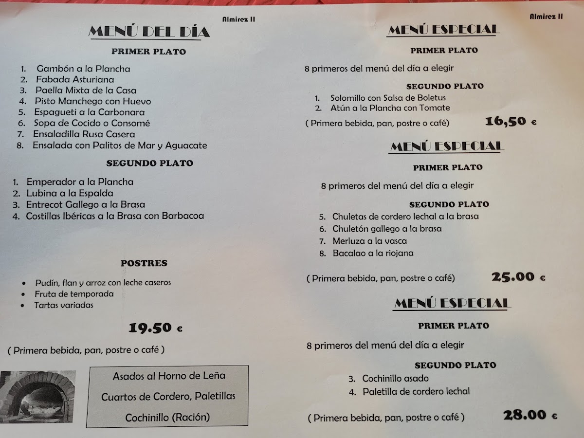 Restaurante El Almirez II Photo Menu 3