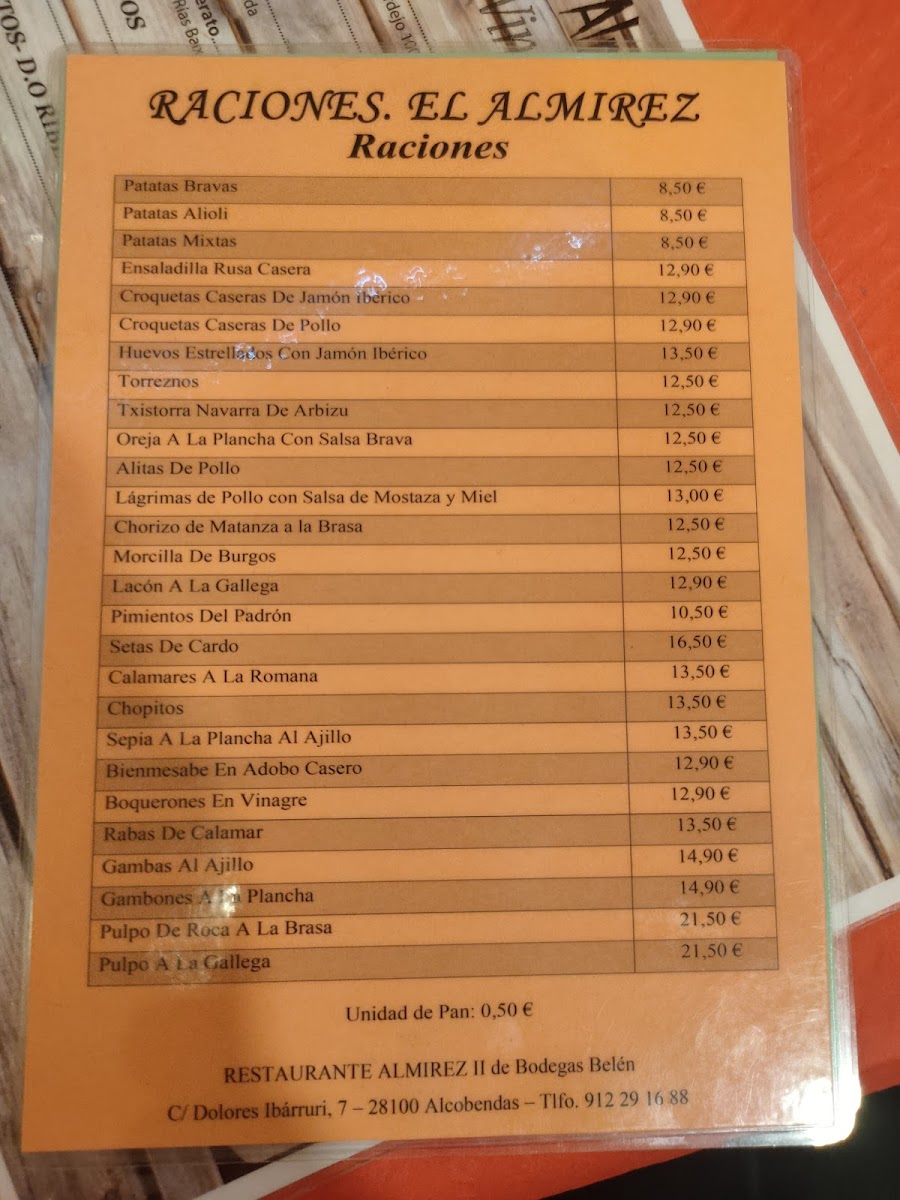 Restaurante El Almirez II Photo Menu 7