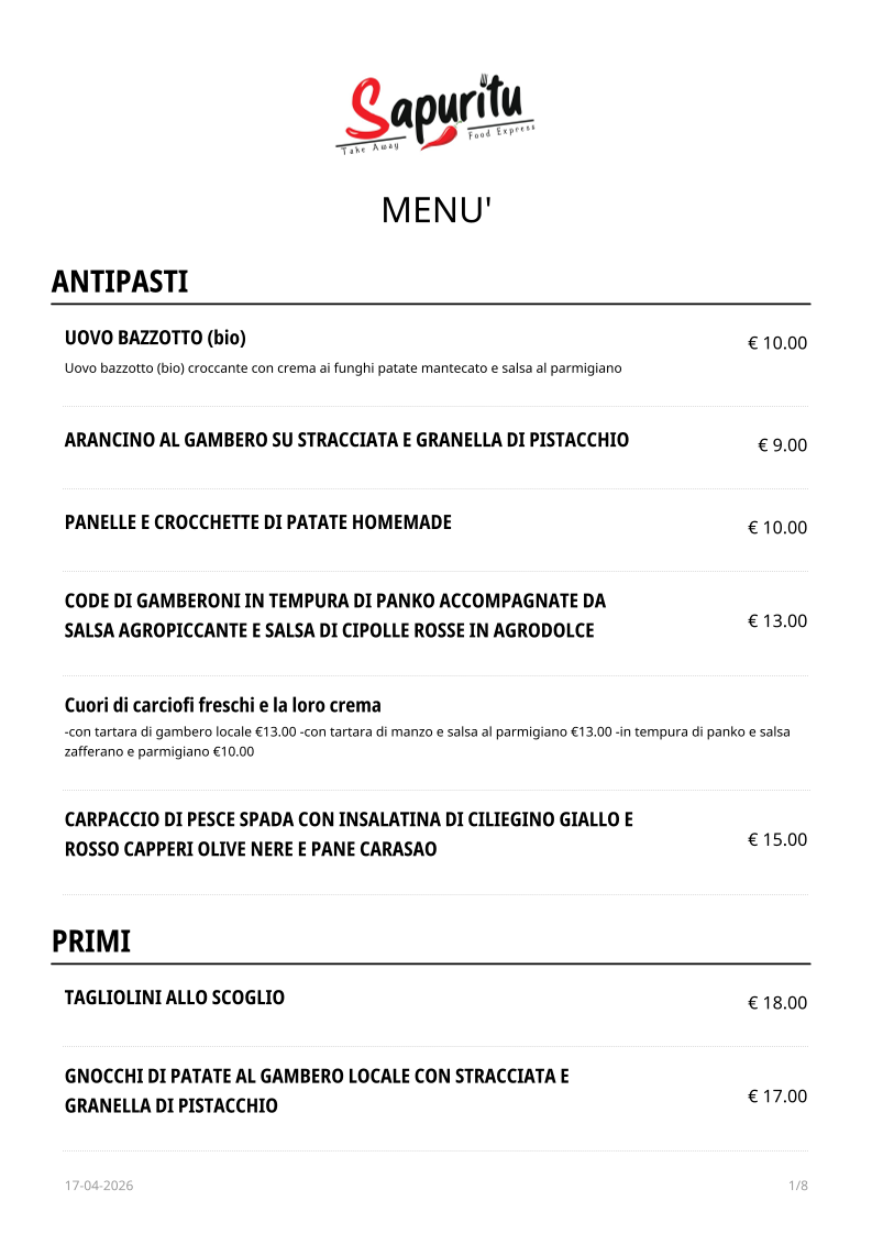 Sapuritu Photo Menu 2