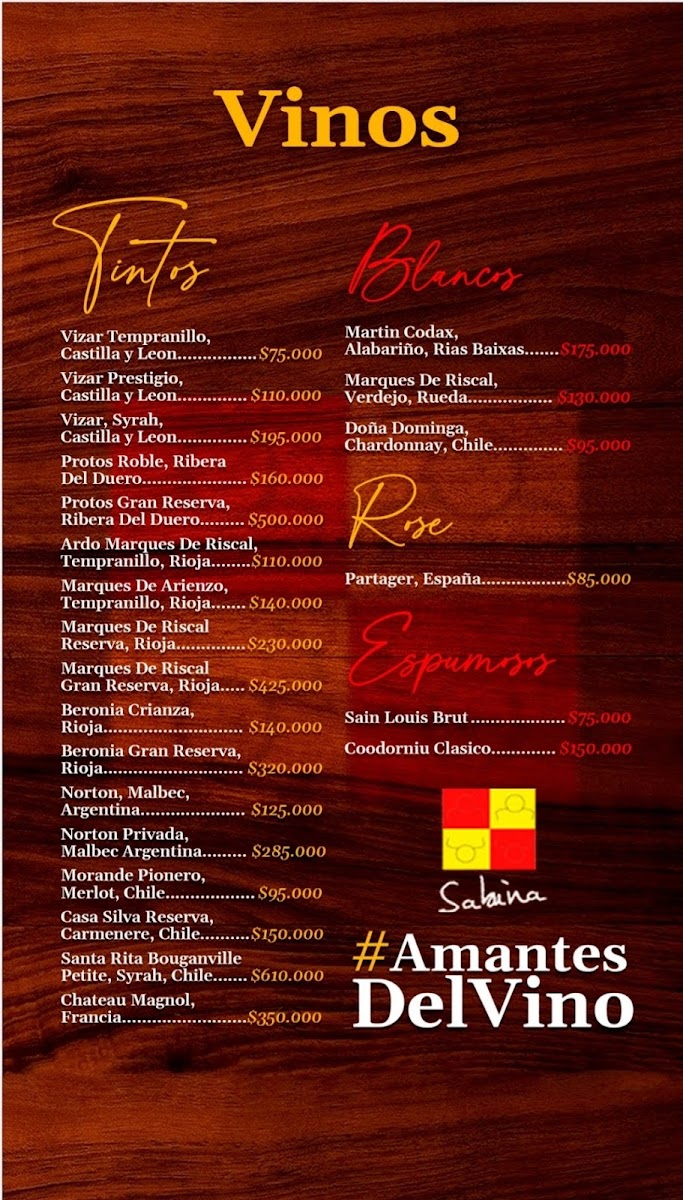 Restaurante Sabina Photo Menu 3