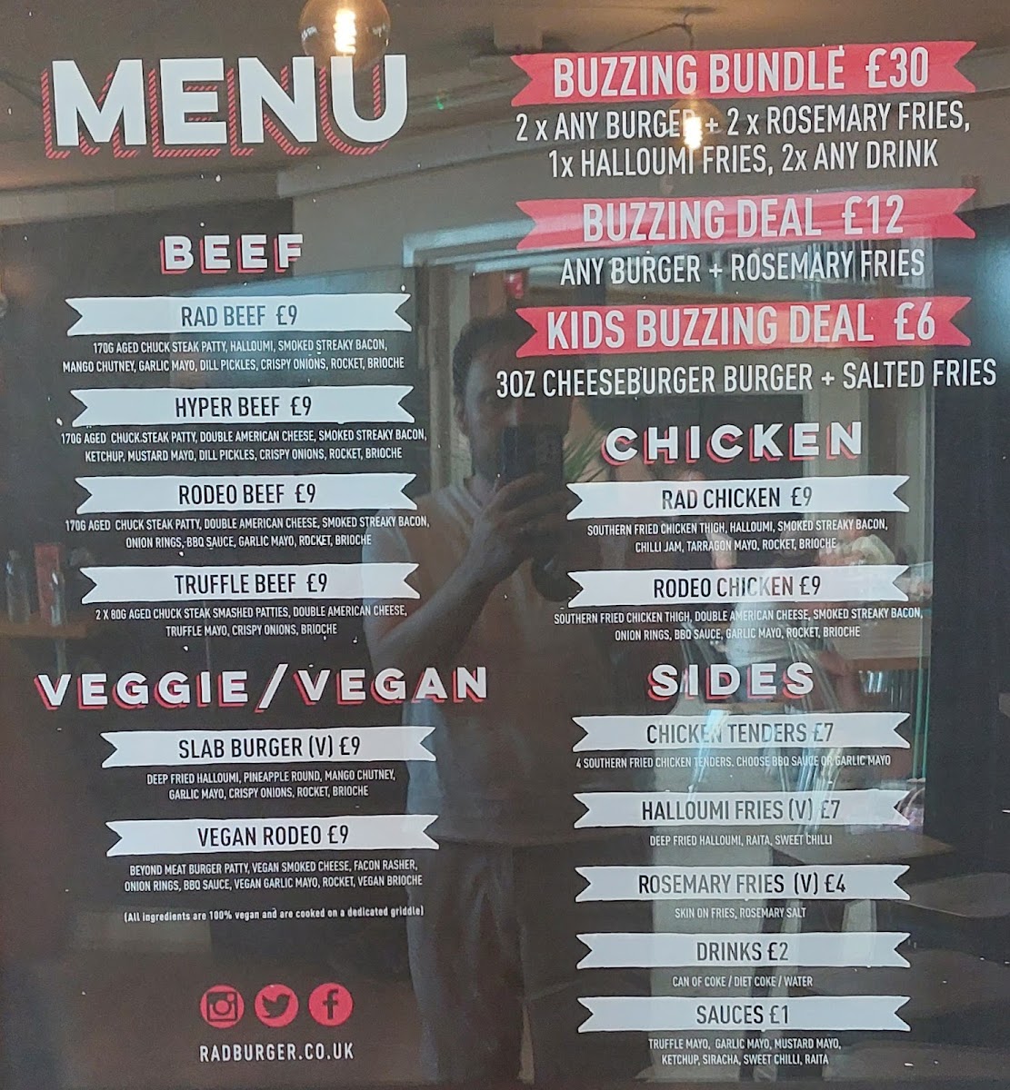Rad Burger Photo Menu 1