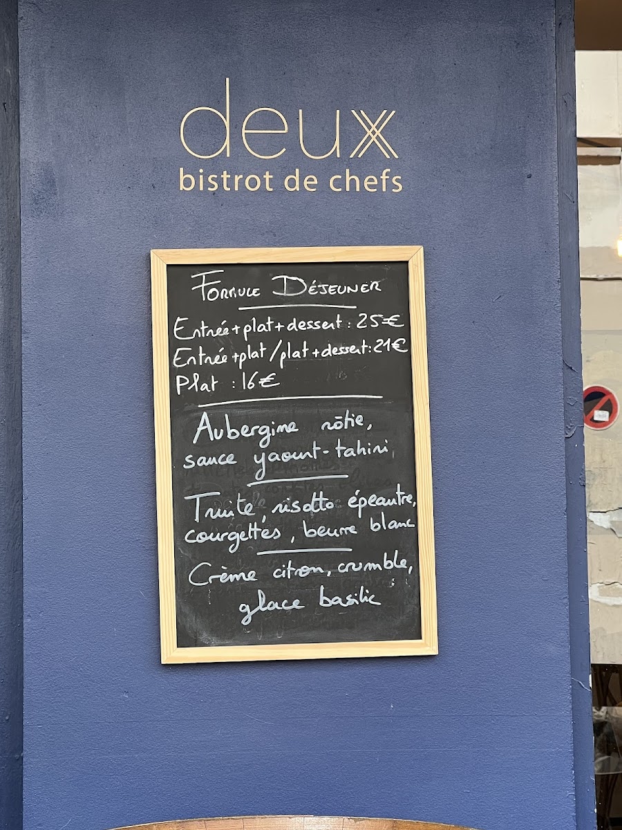 Deux Restaurant : Bistrot de chefs Photo Menu 9