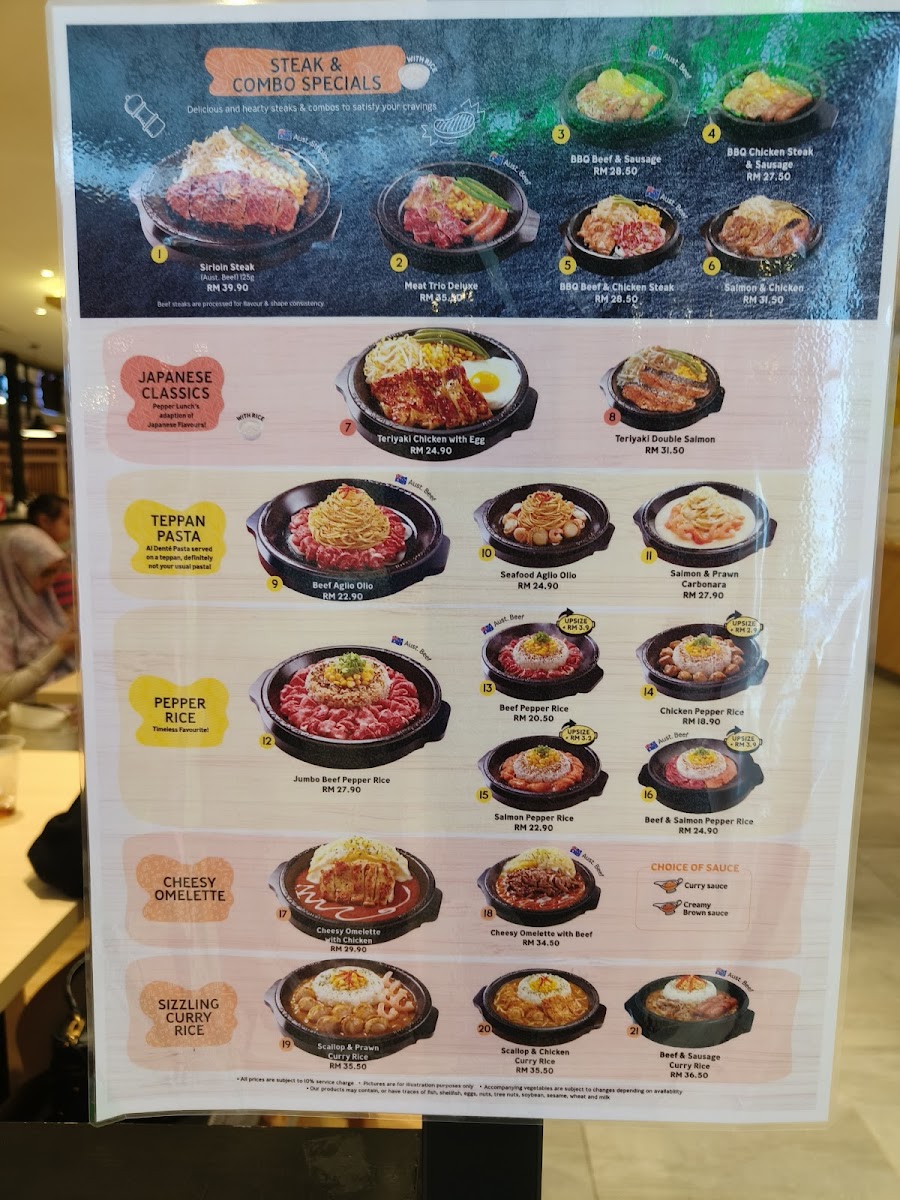 Pepper Lunch @ KL East Mall Photo Menu 1