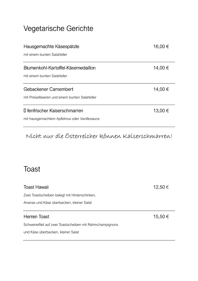 Seeblick Empfingen Photo Menu 1