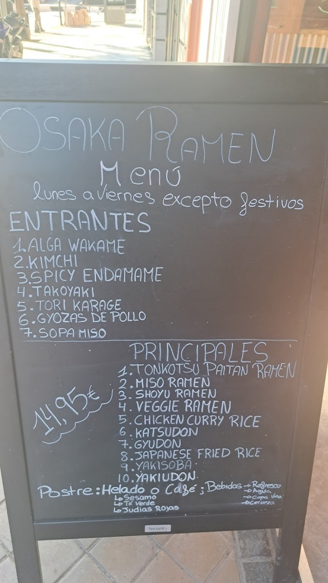 Osaka Ramen Photo Menu 1