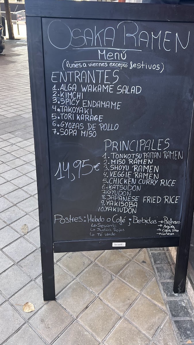 Osaka Ramen Photo Menu 2